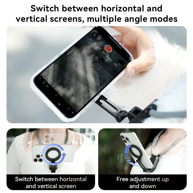 Neck Mount Magnetic Phone Clip 360° Rotation
