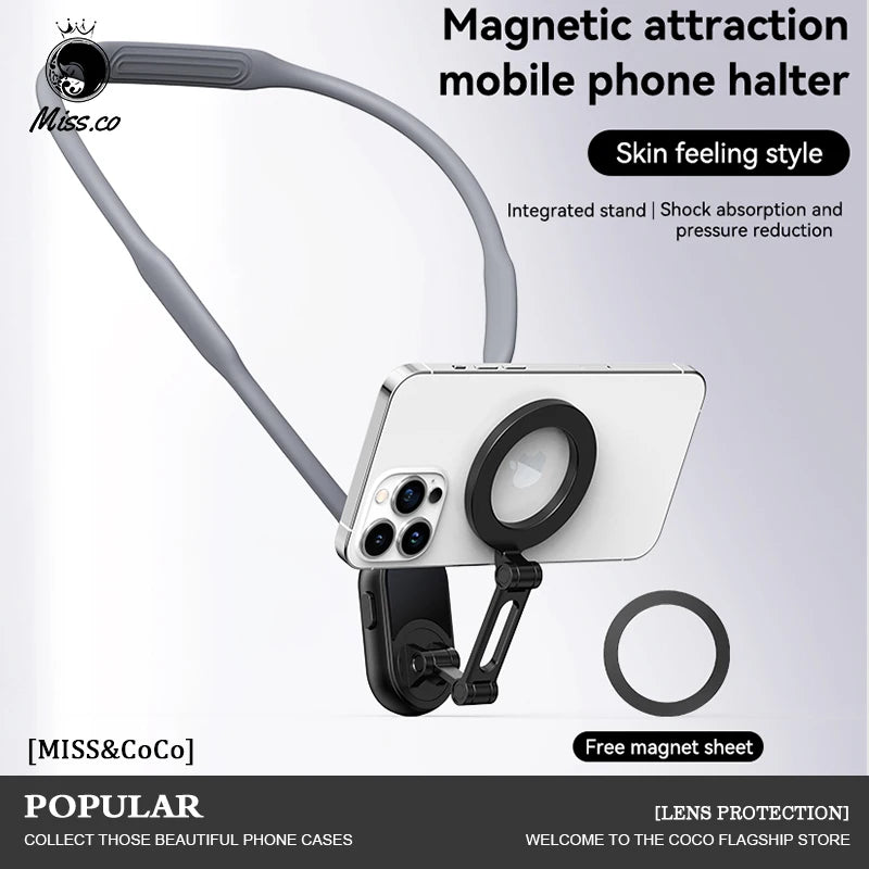 Neck Mount Magnetic Phone Clip 360° Rotation
