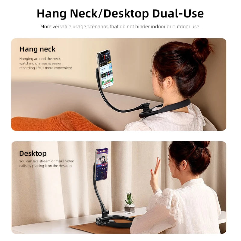 Neck-Mounted Flexible mobile phone holder